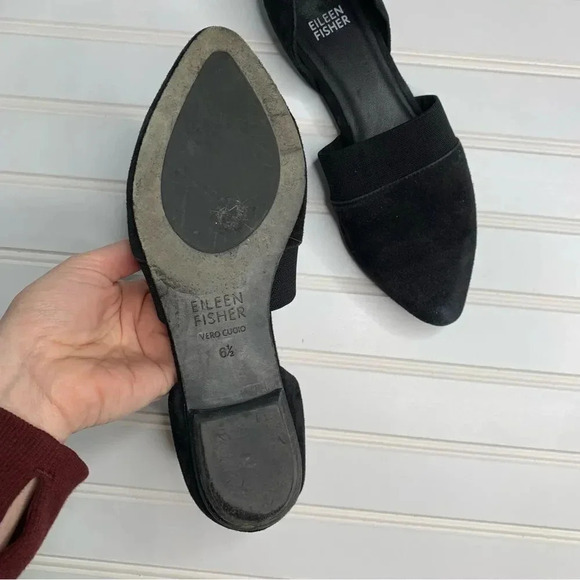 Eileen Fisher Flute Pointed Toe d'Orsay Flats - Picture 5 of 10